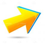 Yellow and Blue Vector Arrow